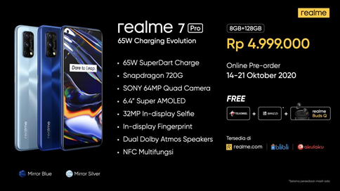Harga dan Spesifikasi Realme 7 Pro