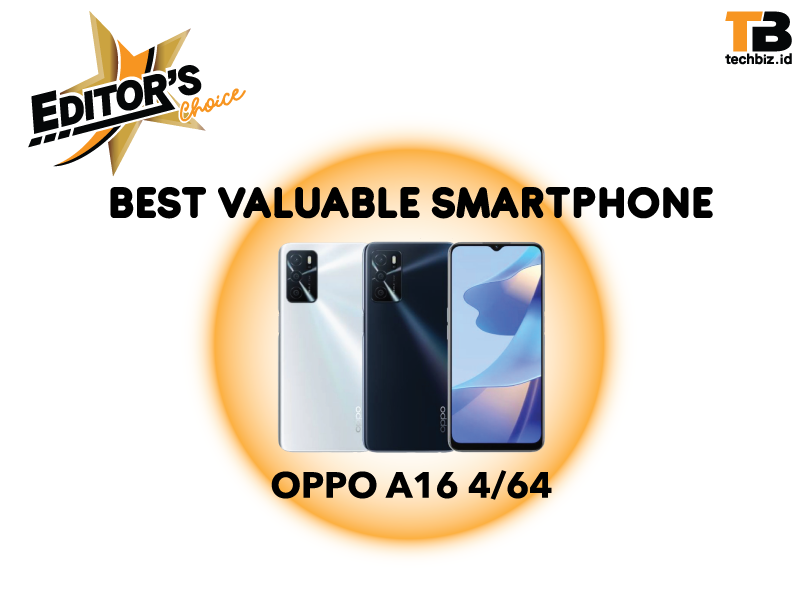 OPPO A16 sebagai Best Valueable Smartphone